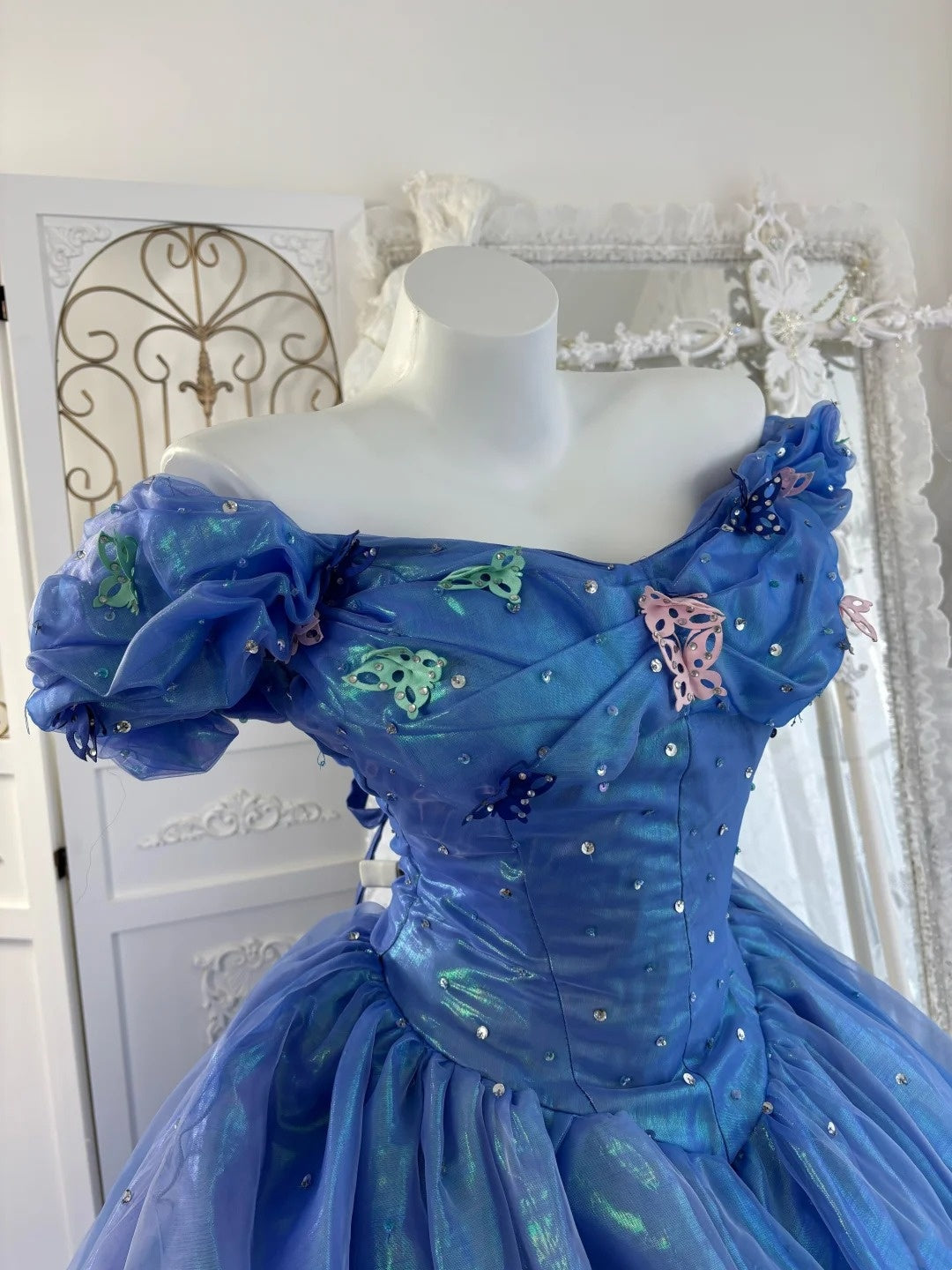 Stunning Ball Gown Off Shoulder Pleated Tiered Evening Dress Sweet 16th Dress Birthday Prom Gown       D5376