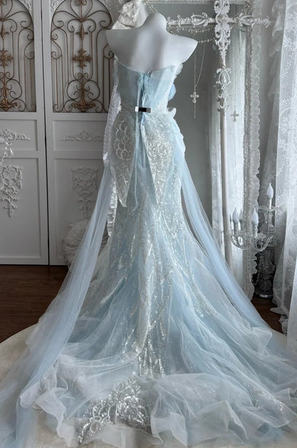 Charming Prom Dress Sweetheart Tulle Mermaid Gala Dress Evening Dress Formal Gown      D5400