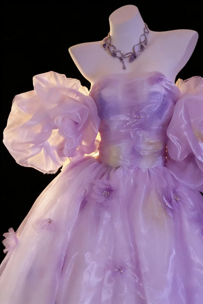Chic Ball Gown Strapless Tulle Evening Dress Quniceanera Dress Birthday Prom Gown       D5407