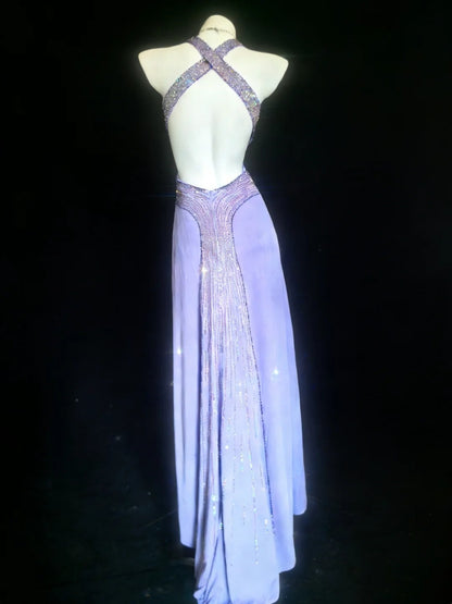 Elegant Prom Dress Straps Pleated Tulle Gala Dress Evening Dress Formal Gown      D5421