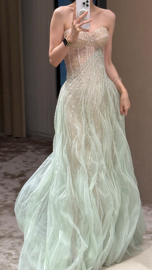 Sparkling Prom Dress Sweetheart Print Gala Dress Evening Dress       D5476