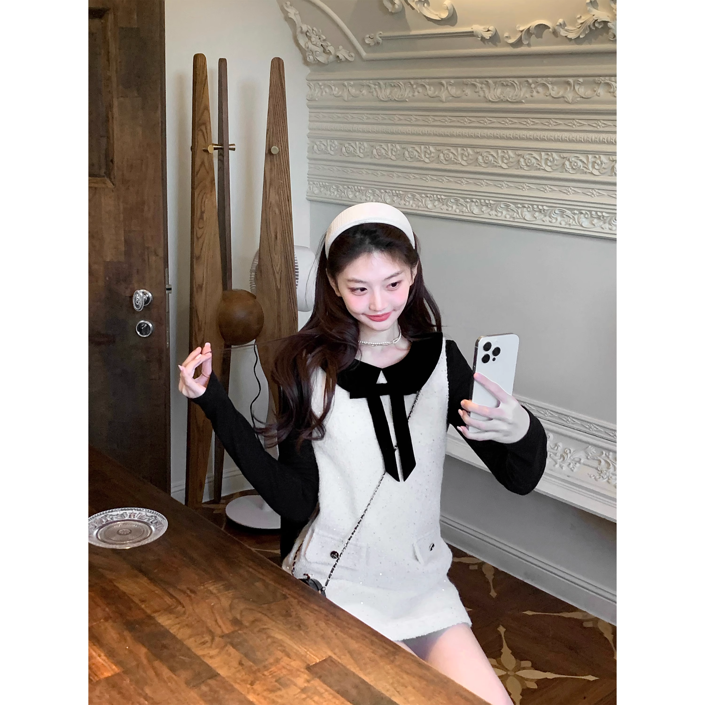 Vest Dress Long-Sleeved Top Set Dress Autumn/Winter  A66