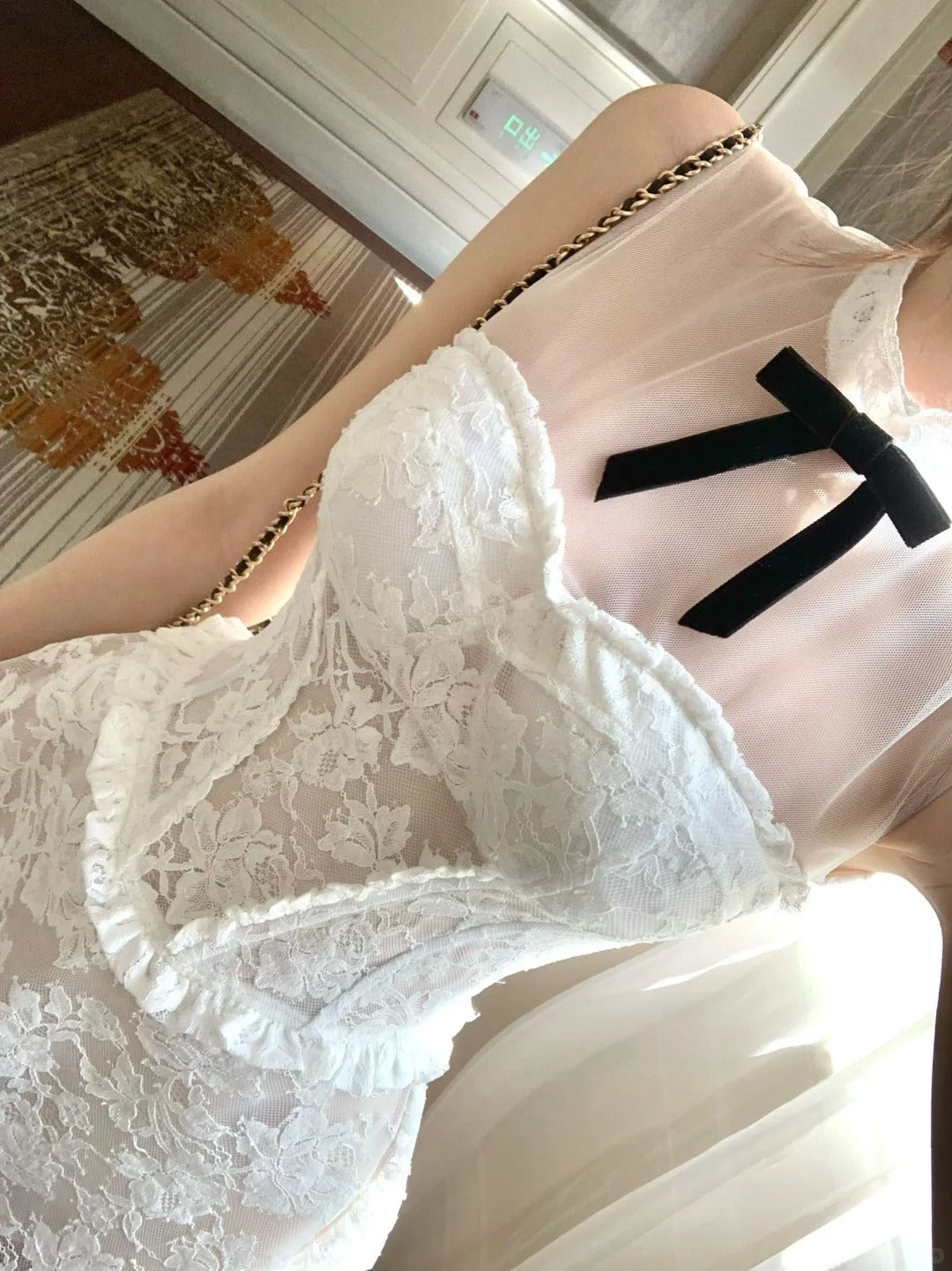 Elegant Homecoming Dress Jewel Lace Dress Back to School Outfits Party Dress  D6400