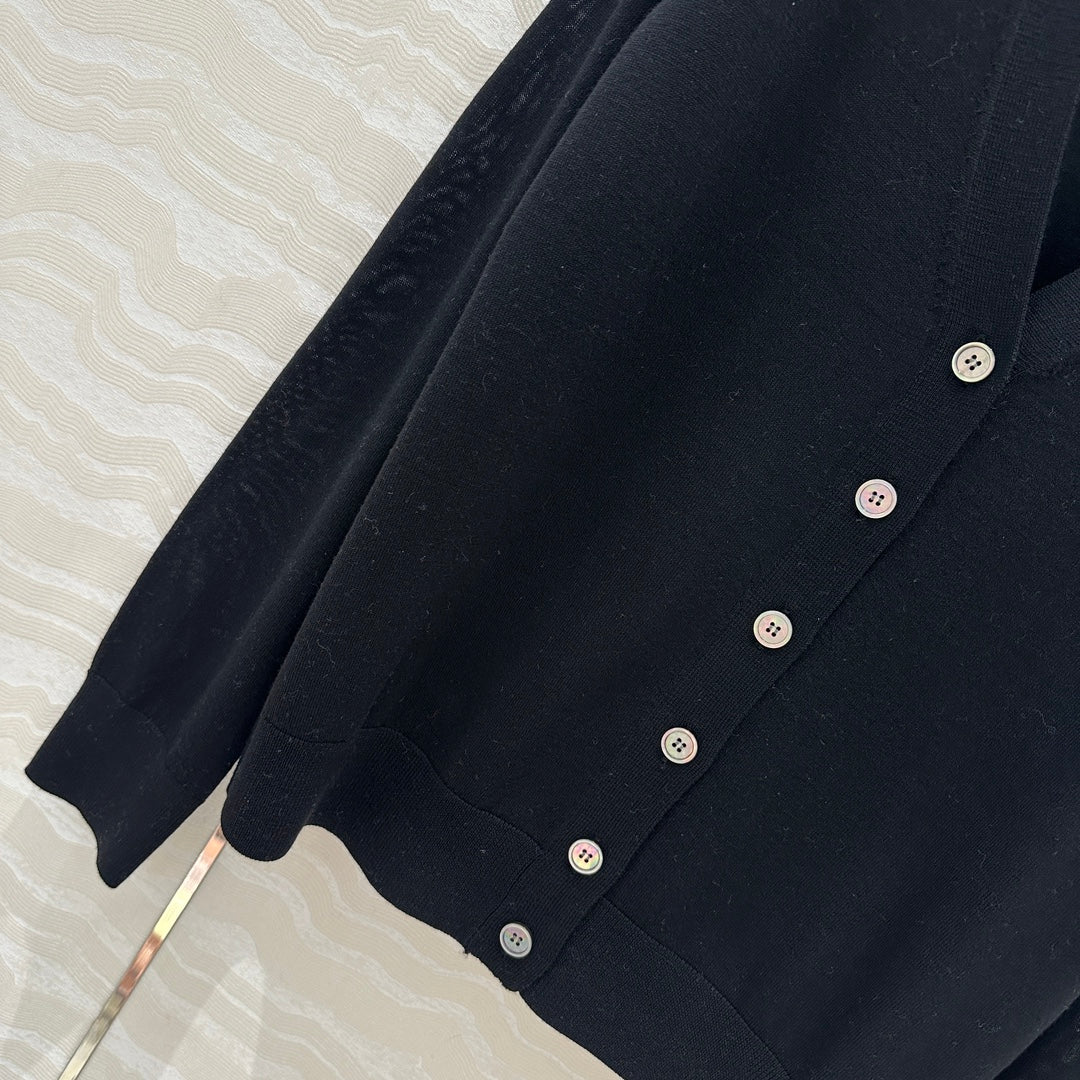 Prada 25 Cardigan Black Wool
