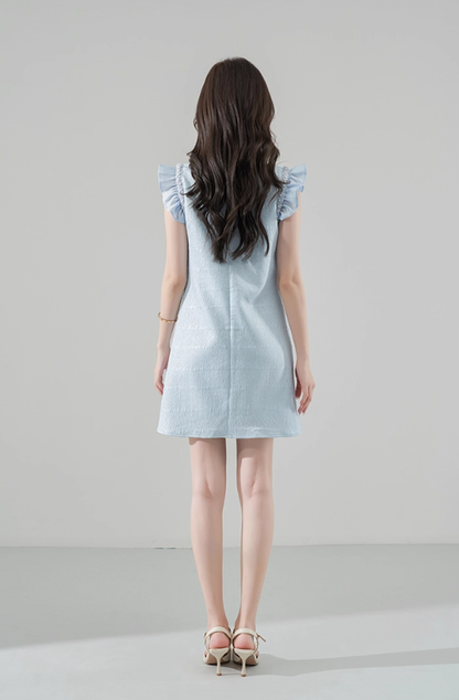 French dress new summer style temperament slimming high-end short sleeveless skirt R4302