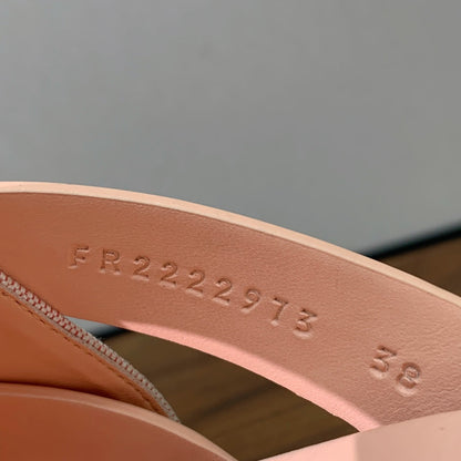 HM Kazimir Sandal Pale Pink Farbic Calfskin 293987