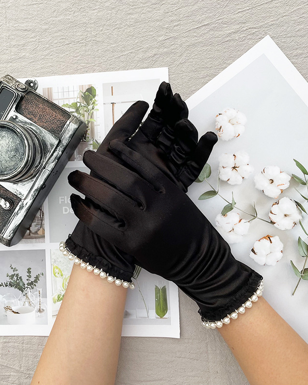 Wedding decoration etiquette reception jewelry exhibition elastic clothing gloves     S6274