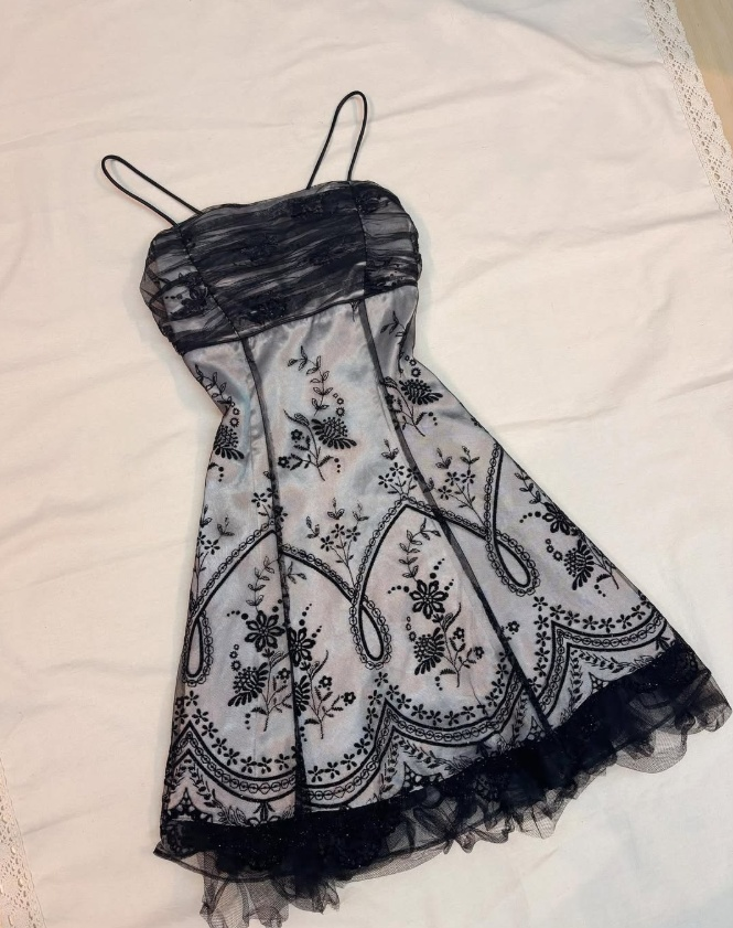 Chic Floral Spaghetti Strap A-line Chiffon Short Party Dresses Homecoming Dresses, D1327