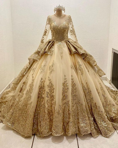 Luxury Quinceanera Dresses Applique Corset Ball Gown Prom Sweet 16 Dress Wedding Dress