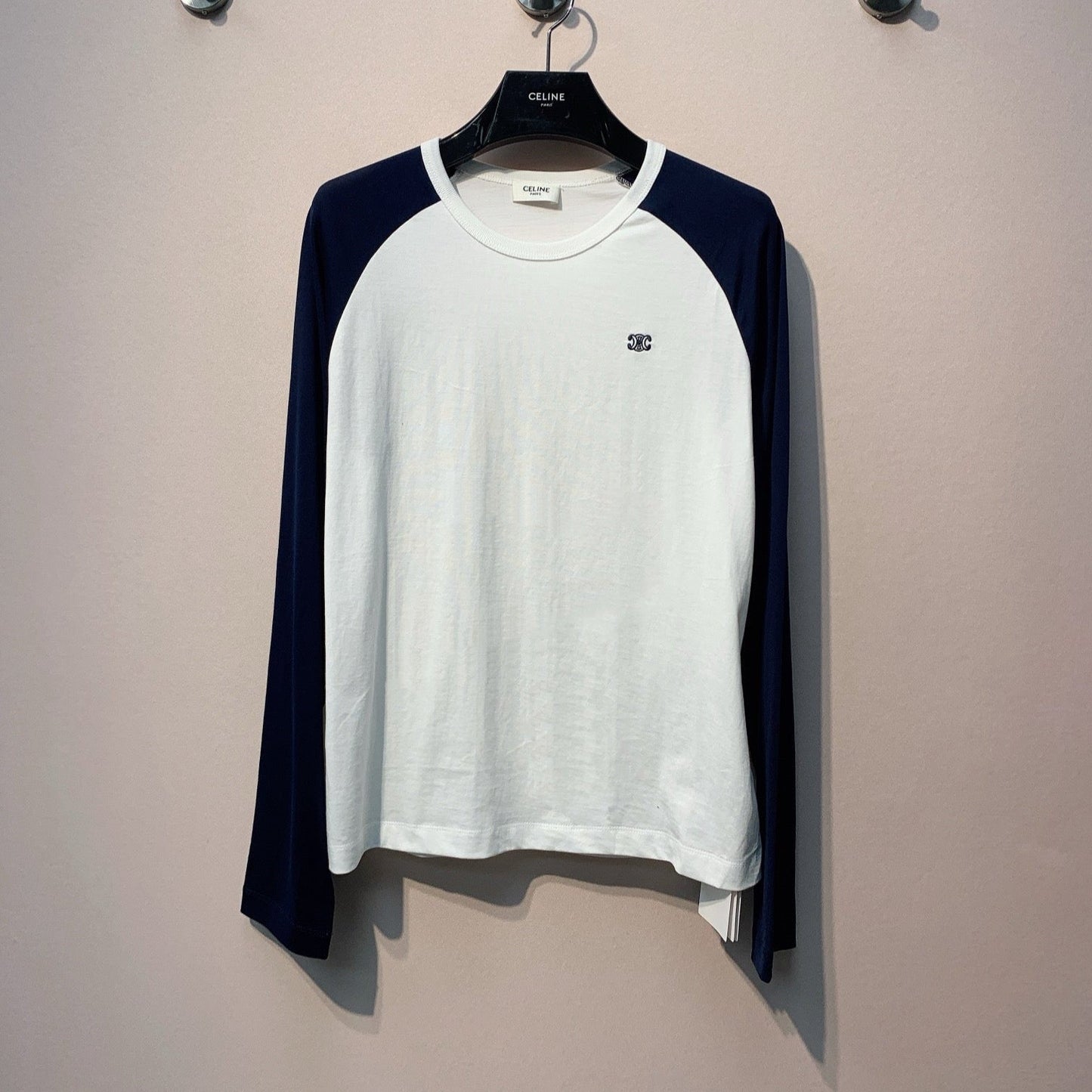 Celine 25 Sweater White Mix Black Cotton 301615