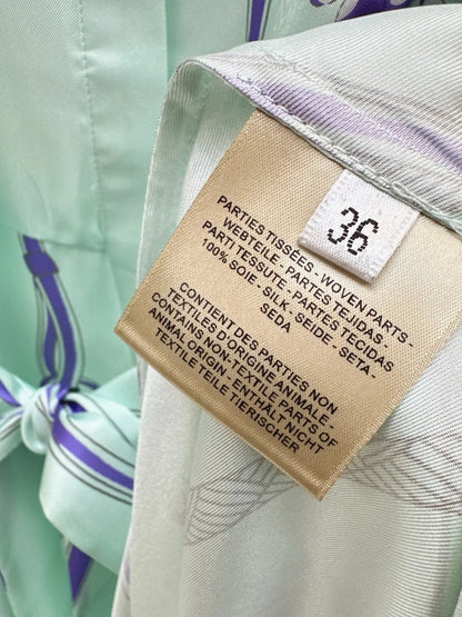 HERMES 25S LONG SILK DRESS 022