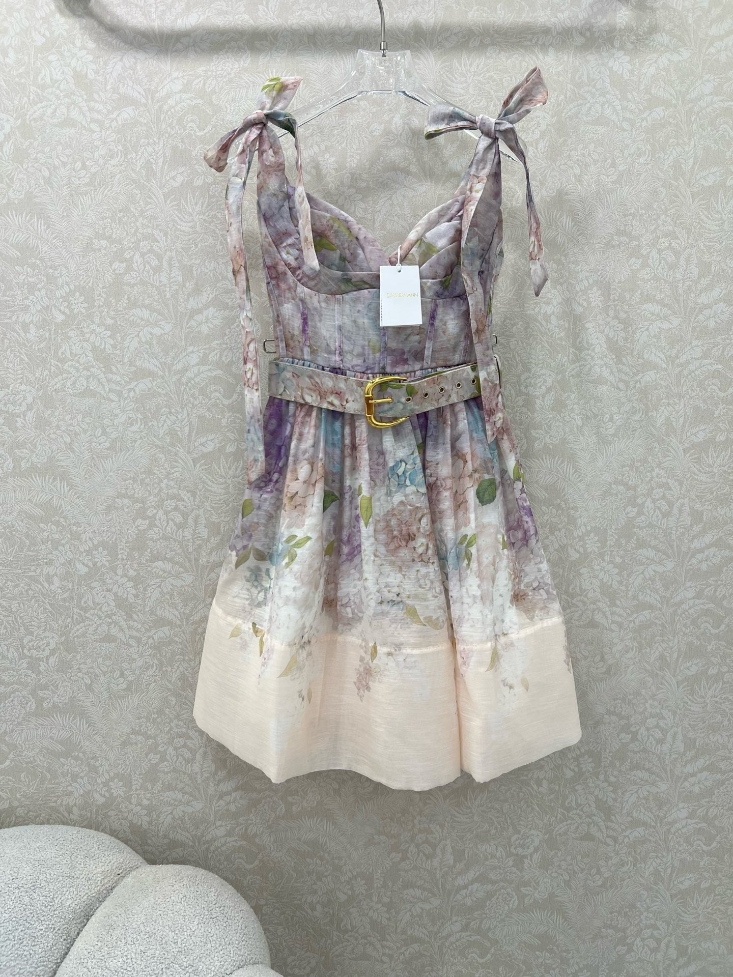 ZIMMERMANN SHORT DOPAMINE HERRINGBONE DRESS 269370