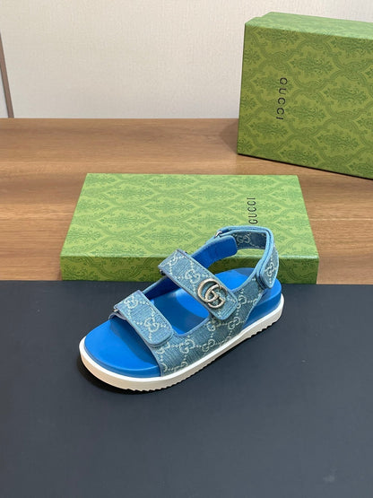 GG  SANDAL WITH DOUBLE G SKY CARO LAMBSKIN