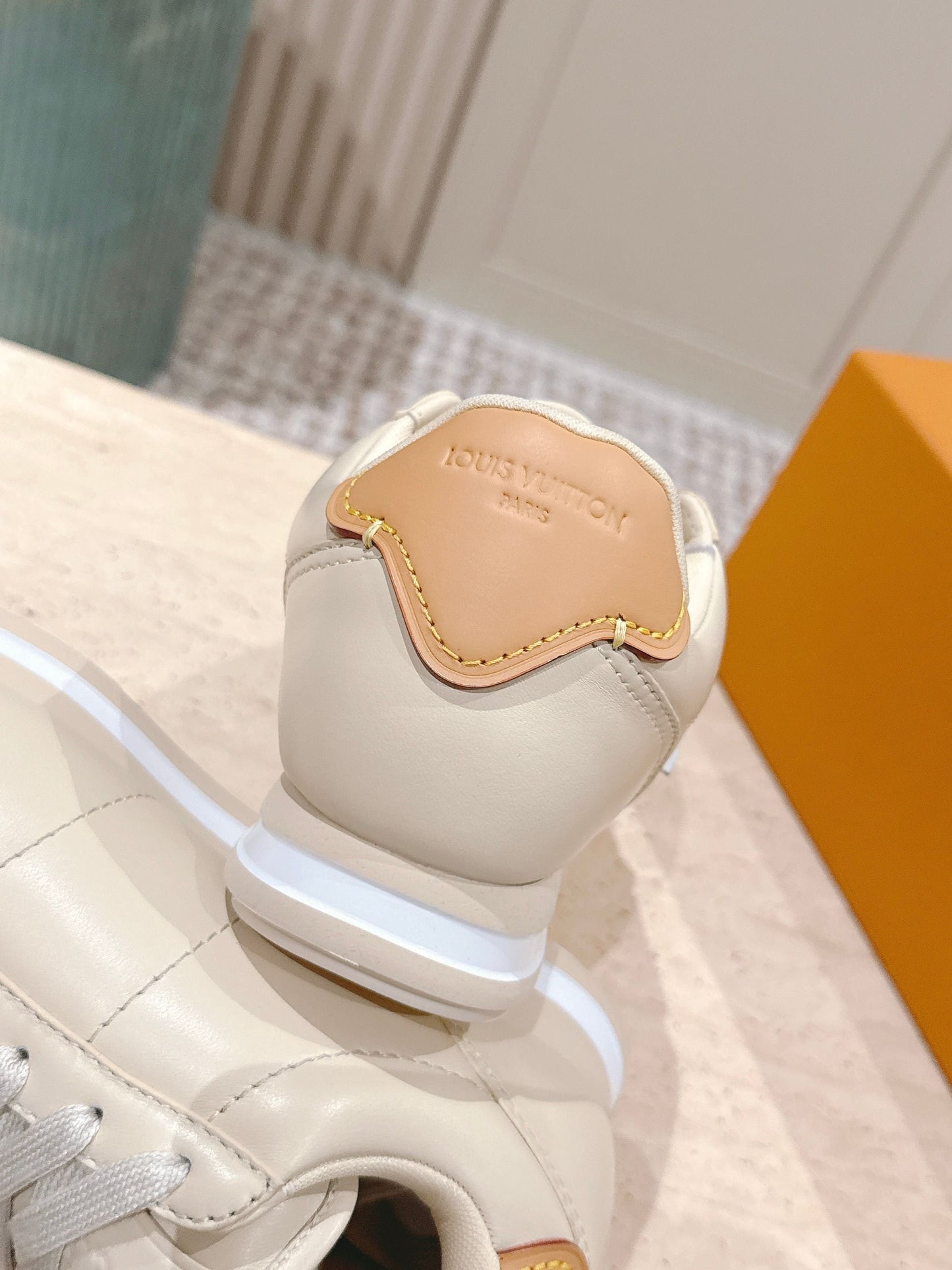 LV 25 Buttersoft Sneakers Cream Calfskin 576991