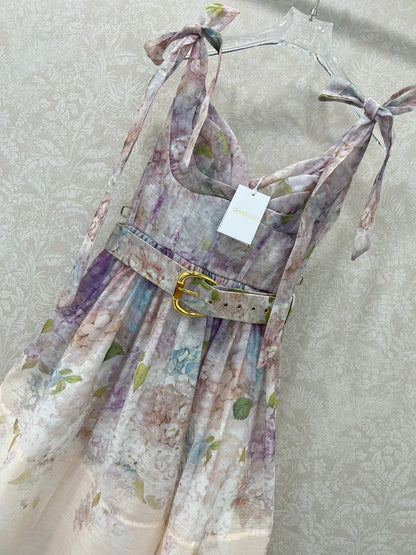 ZIMMERMANN SHORT DOPAMINE HERRINGBONE DRESS 269370