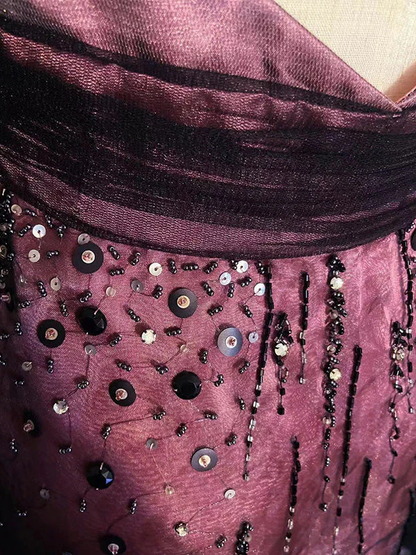Vintage V Neck A Line Tulle Beaded Homecoming Dress Short Cocktail Dress Birthday Dress Y9942