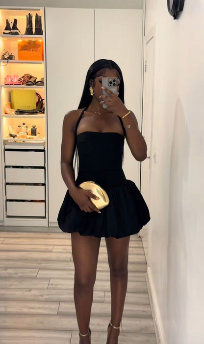 Black A Line Short Party Dress Homecoming Dress Simple Graduation Dress  S657