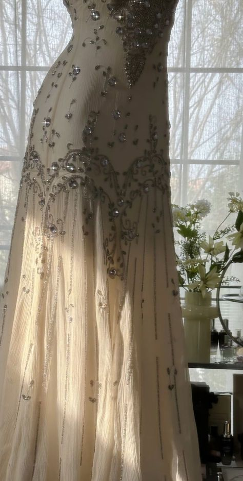 Chic Ivory Chiffon Beaded Mermaid Long Party Dress Evening Dresses D1971