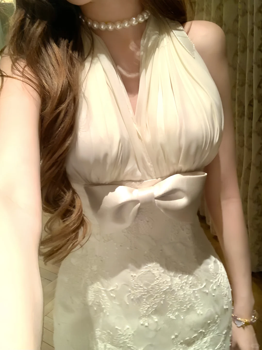 White halter neck slim waist hip sexy short skirt homecoming dress R4229