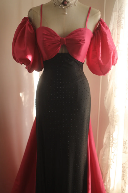 Pink halter-neck fitted bodycon long ball gown R6770