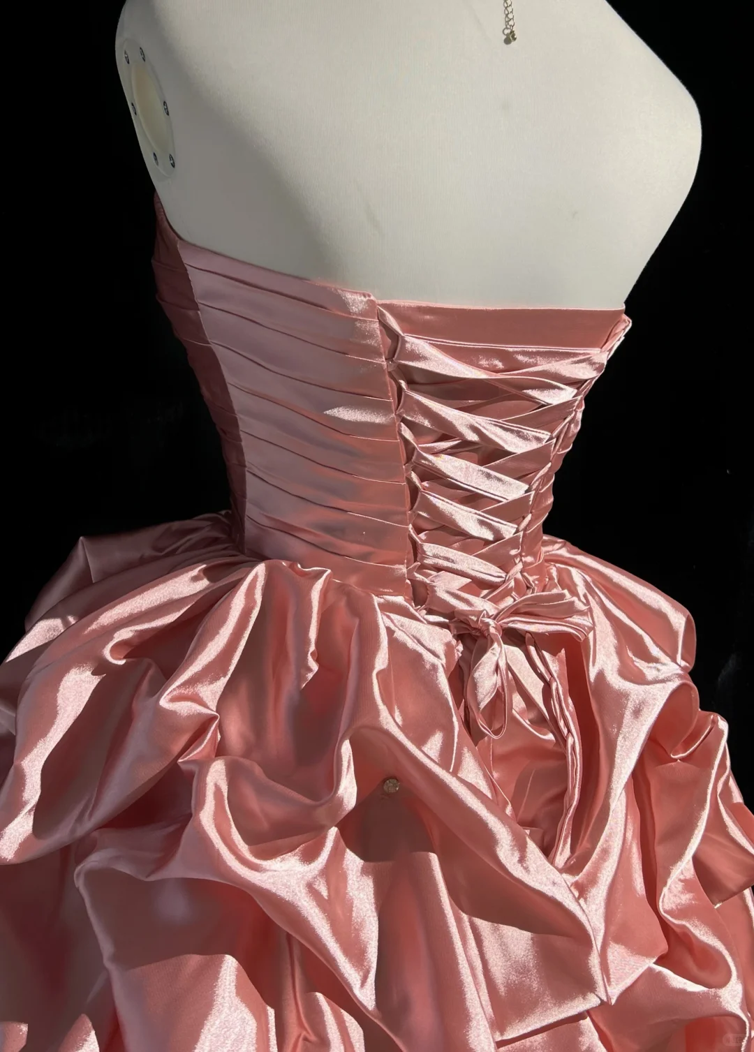 Strapless satin waisted puffy princess dress for homecoming R4918