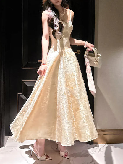Retro embroidery dress elegant evening dress    S6045