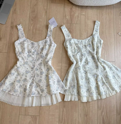 Dress Princess Panties Floral Dress U Back Pastoral Style New Arrival R0282
