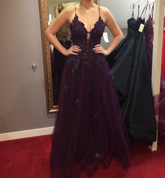 stunning evening dresses long appliqué elegant prom gown for women