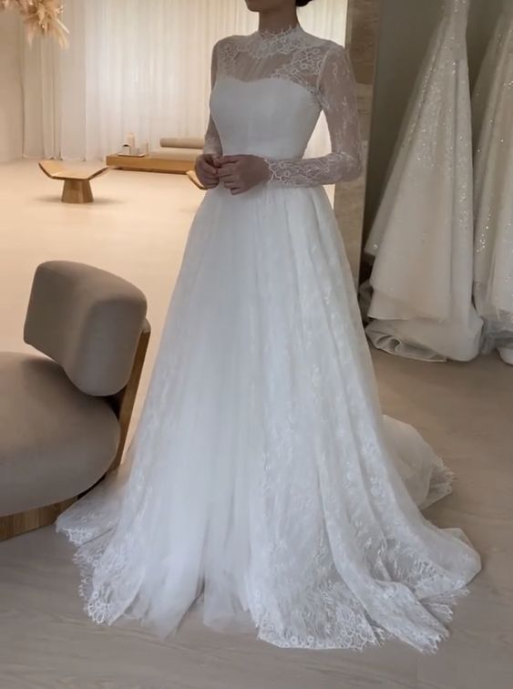 A Line Party Gown for Women Wedding Dress