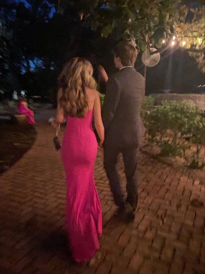Elegant Long Prom Party Dress Strapless Evening Gown
