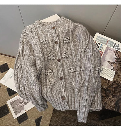 Long-sleeved knitted cardigan for women new sweater jacket    S4864