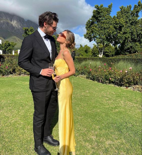Yellow Party Prom Dress Fashion Evening Gown