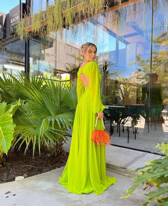 Evening Dresses Green A Line Elegant Prom Gowns Party Dress