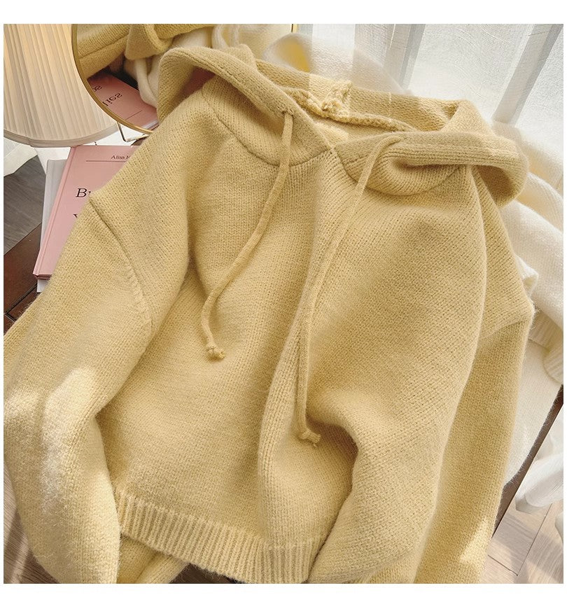 Solid color sweater for women long-sleeved sweater    S4861