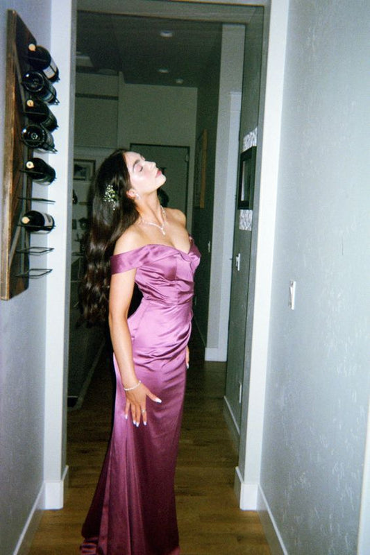 Long Prom Dress Off The Shoulder Evening Gown
