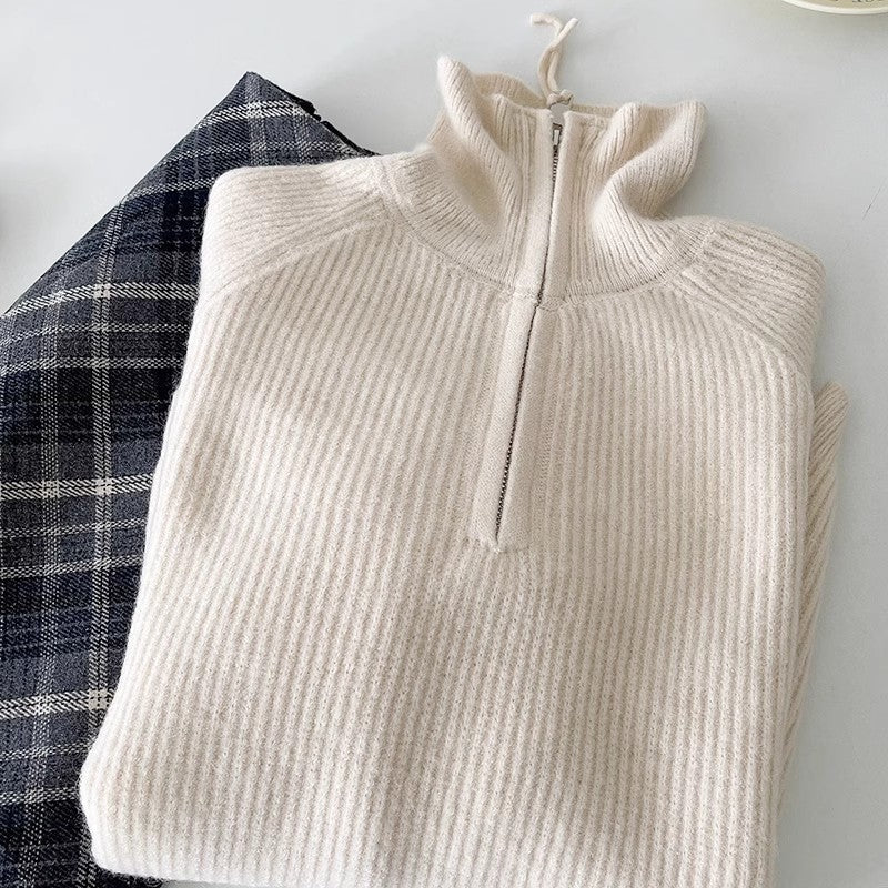 soft solid color sweater top    S4697