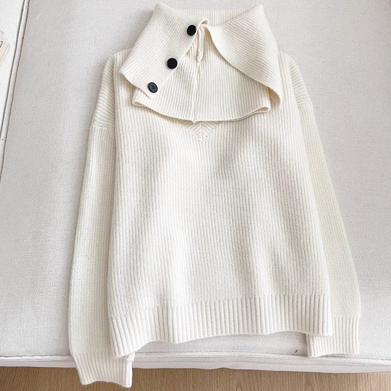 soft sweater and scarf two-piece set    S4741
