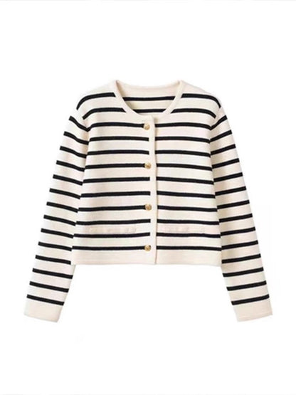 knitted top women's autumn new sweet and short sweater cardigan     S3383