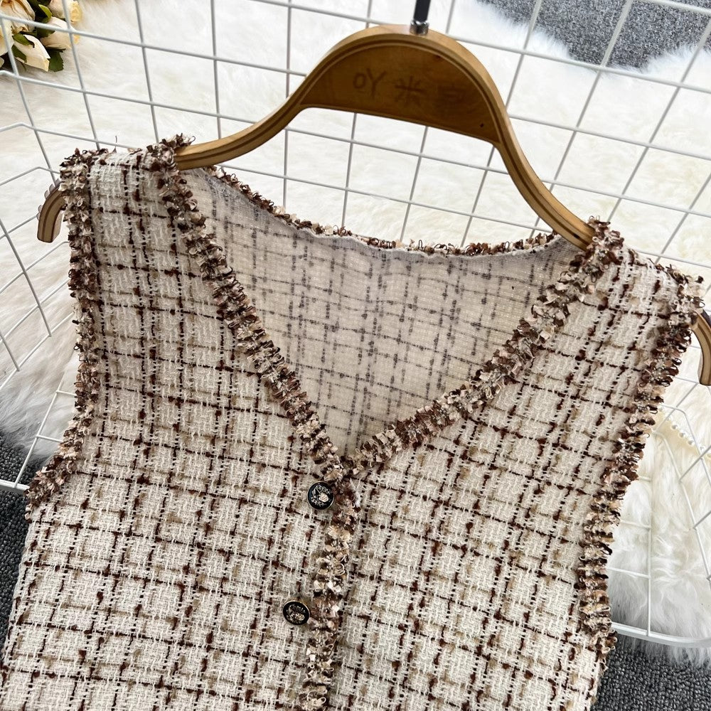 vest for women short vest V-neck jacket top       S4227