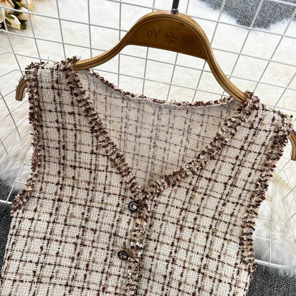 vest for women short vest V-neck jacket top       S4227