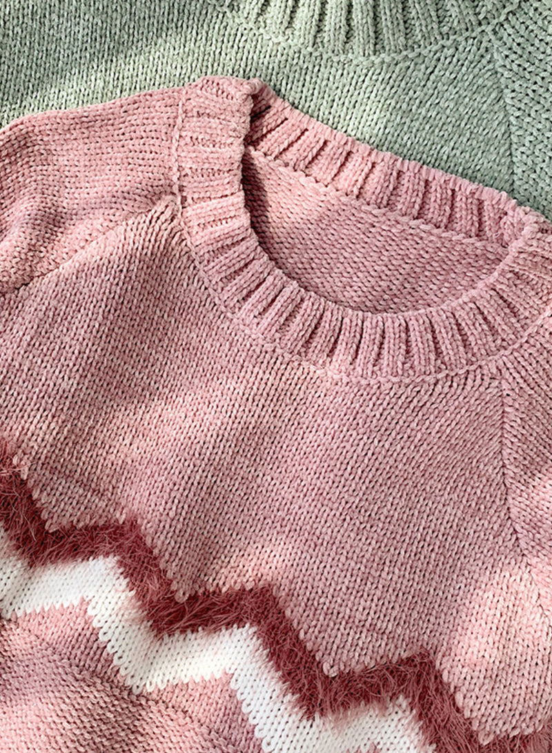 Sweater Round Neck Long-sleeved Sweater      S4368