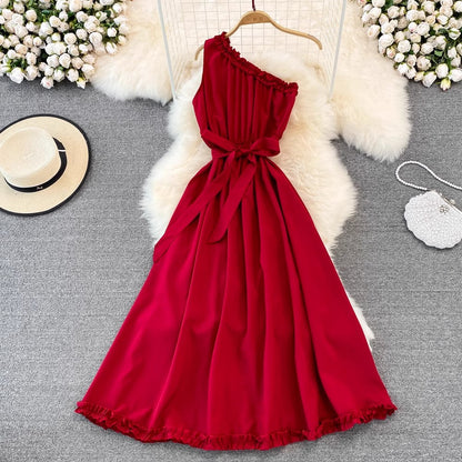 Sexy A-line dress elegant long skirt     S4310