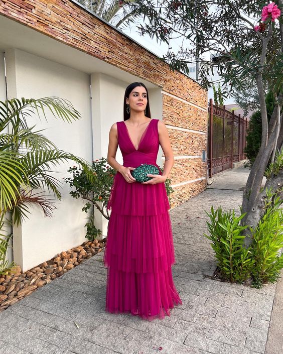 stunning evening dresses long tulle elegant prom gown for women