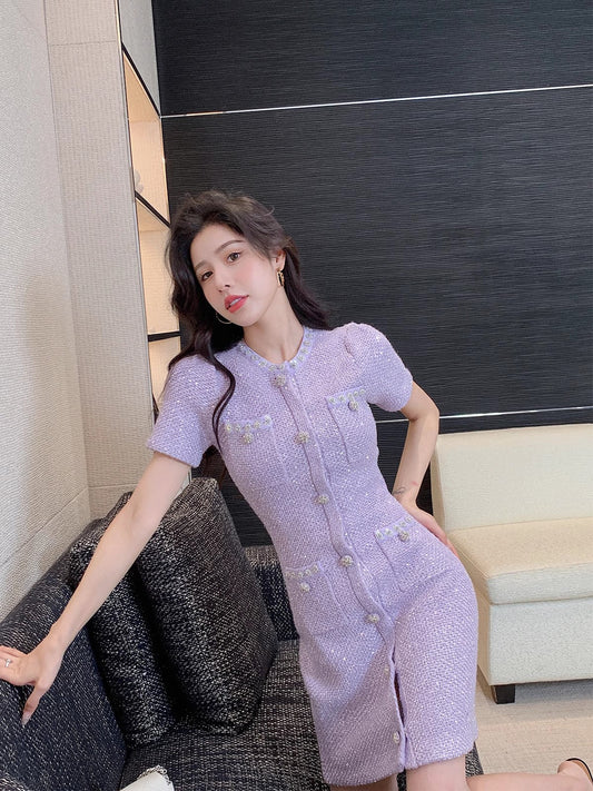 purple skirt dress short skirt women's new clothing     S3460