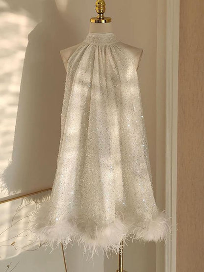 White Short Prom Dresses, Fashion Cocktail Dress    fg3488