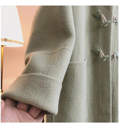knitted coat for women winter new style mid-length woolen coat     S4925