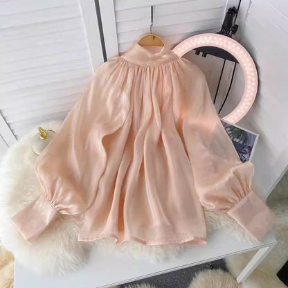 women's design puff sleeve top for women     S4631