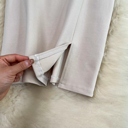 Solid color pleated fashion casual mid-length skirt     S3943