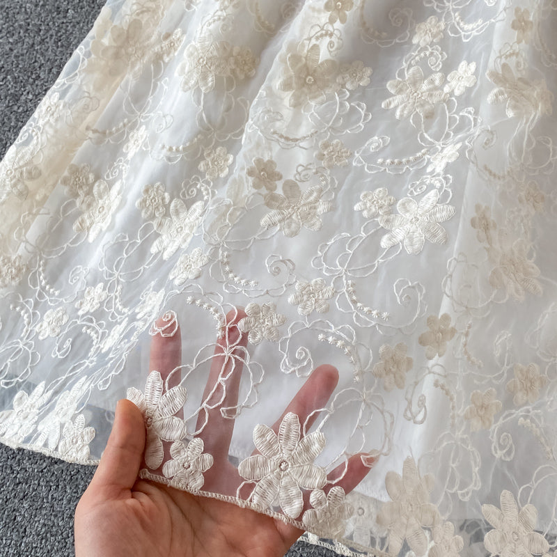 Cute Lace Short A Line Dress Fashion Dress      S4483