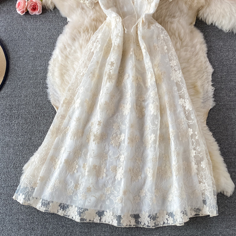Cute Lace Short A Line Dress Fashion Dress      S4483